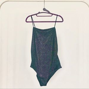 TOPSHOP Metallic Dot Bodysuit NEVER WORN